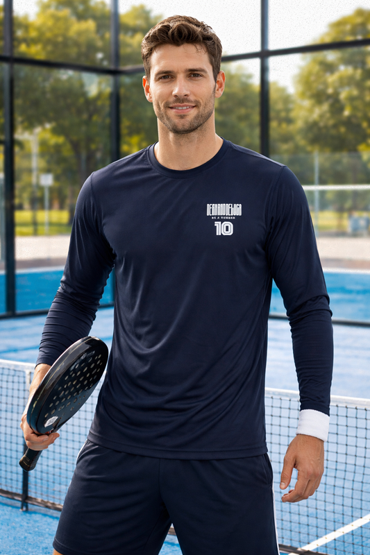 Recycled Peformance Set Heren Short en Longsleeve Navy "By Dean and Deluca"