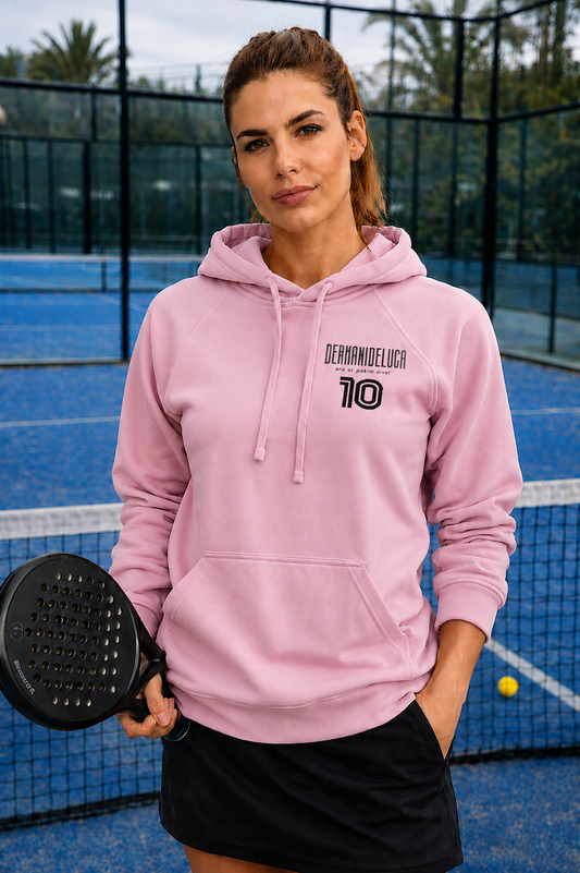 Padel Katoenen Hoodie Ladies - La Pista ( black label ) Be a Number Ten