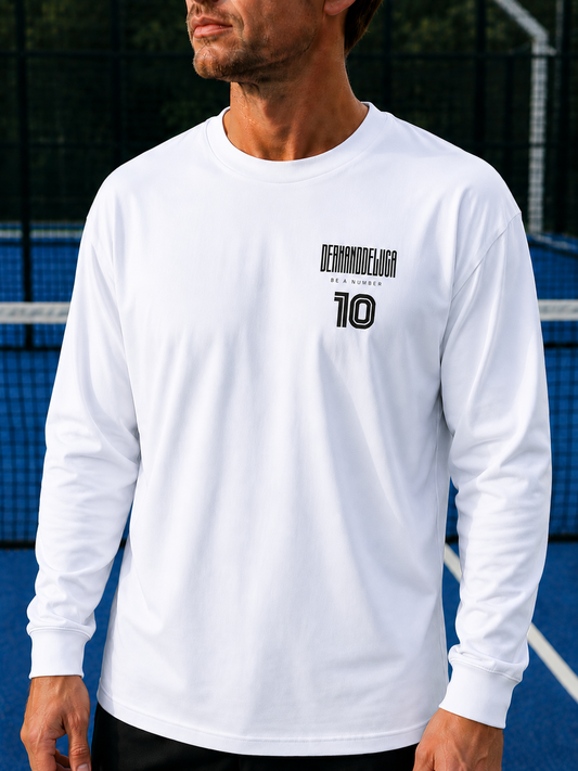 Padel Katoenen Longsleeve Wedstrijdshirt - Pala ( black label ) Be a Number Ten