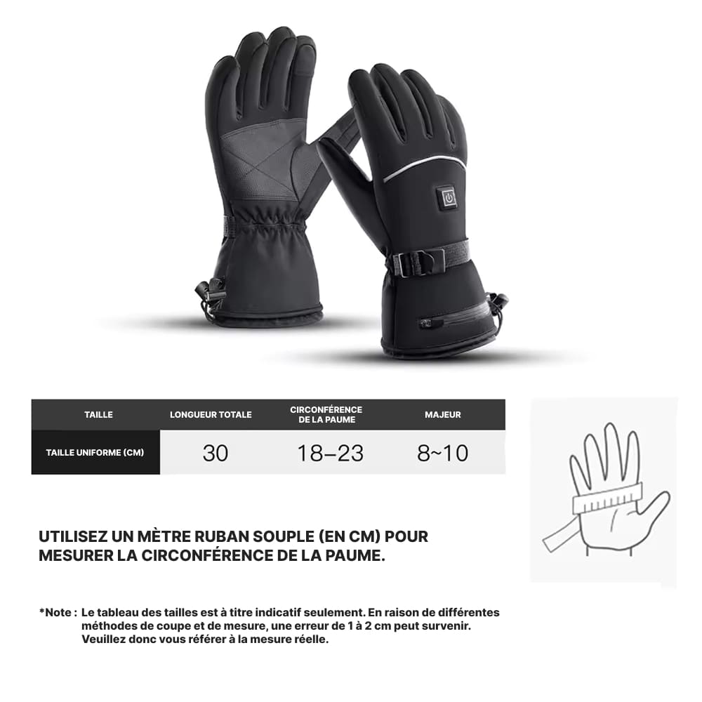 Oplaadbare Verwarmde Handschoenen ( Frans Fabricaat )
