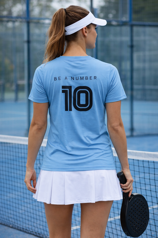 Recycled Performance T-Shirt "Be a Number Ten" Black