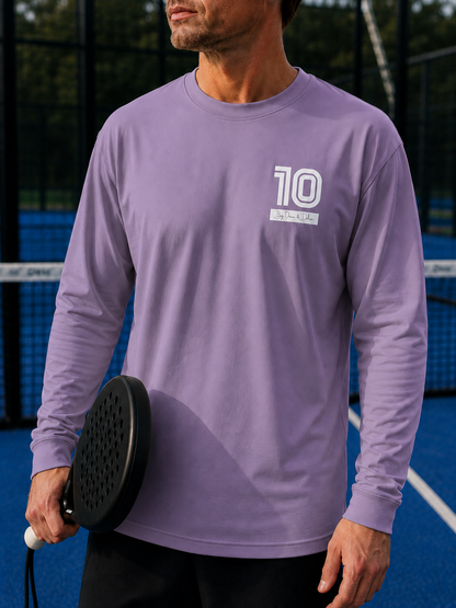 Padel Katoenen Longsleeve Wedstrijdshirt - Pala ( white label ) 10 by Dean and Deluca