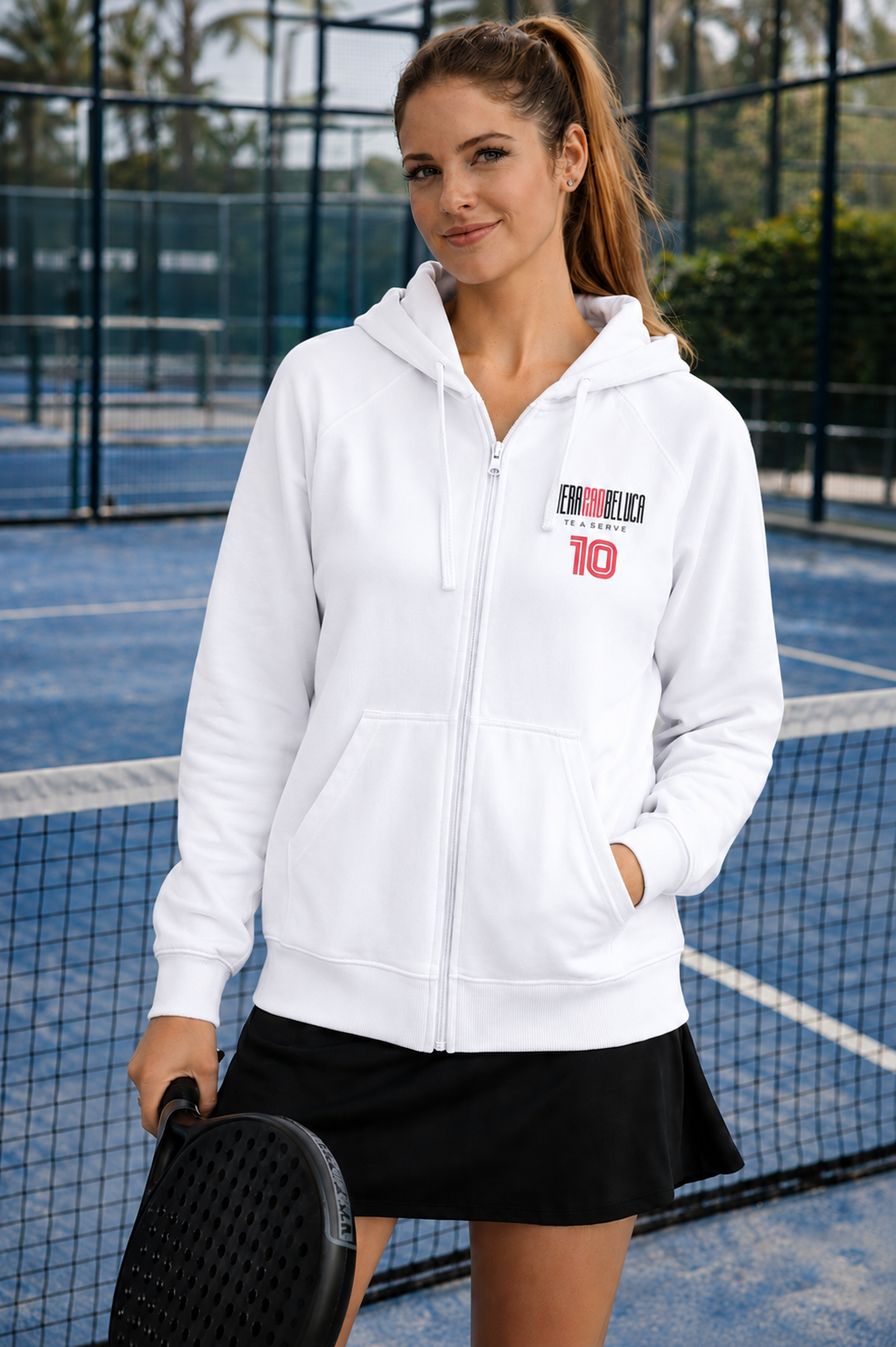 Padel Zip Cotton Hoodie Ladies - La Verja