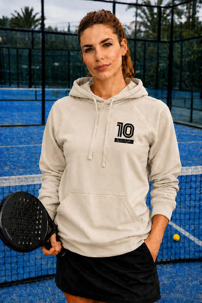 Padel Katoenen Hoodie Ladies - La Pista ( black label ) 10 by Dean and Deluca