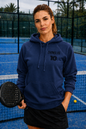 Padel Katoenen Hoodie Ladies - La Pista ( black label ) Be a Number Ten