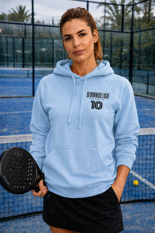 Padel Katoenen Hoodie Ladies - La Pista ( black label ) Be a Number Ten