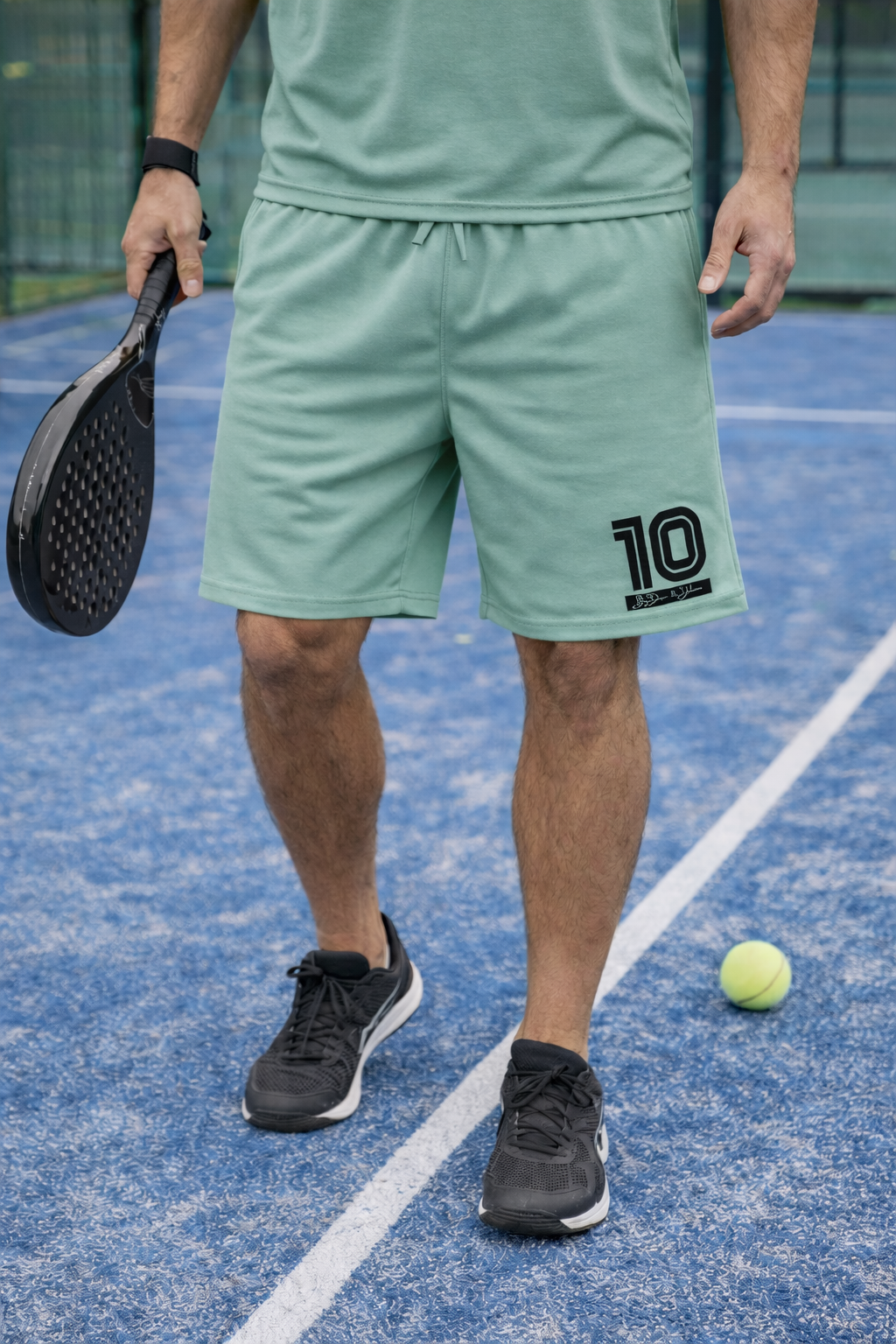 Padel Cotton Match Short - Bandeja ( black label )