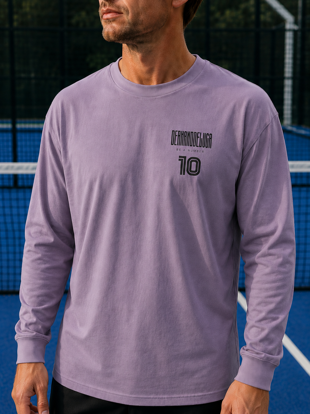 Padel Katoenen Longsleeve Wedstrijdshirt - Pala ( black label ) Be a Number Ten