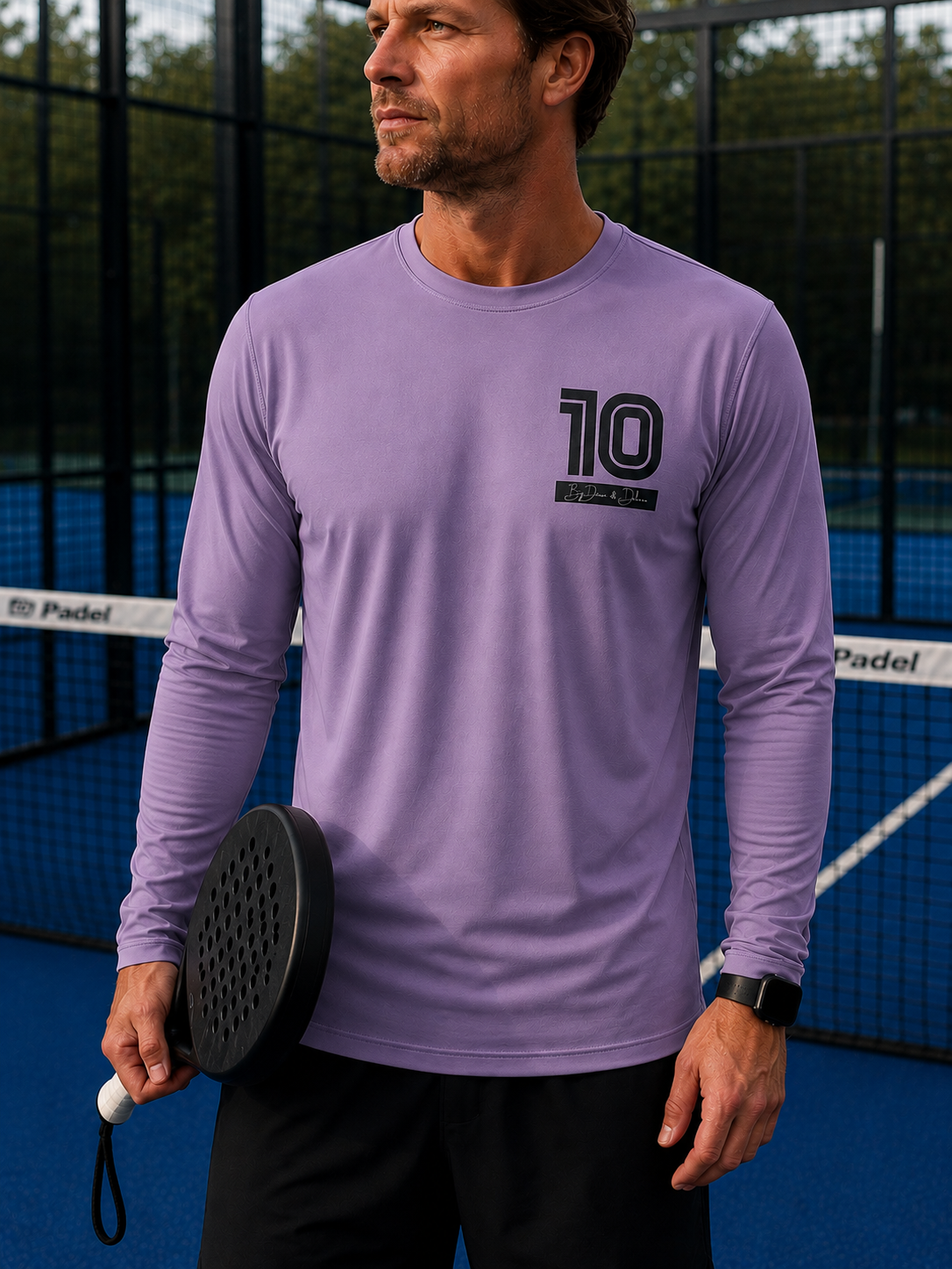 Padel Katoenen Longsleeve Wedstrijdshirt - Pala ( black label ) 10 by Dean and Deluca