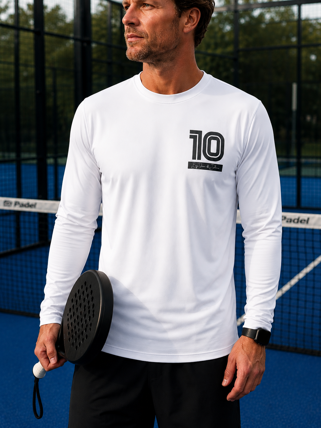 Padel Katoenen Longsleeve Wedstrijdshirt - Pala ( black label ) 10 by Dean and Deluca