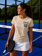 Padel Katoenen Wedstrijdshirt Dames - Chiquita ( black label ) Be a Number Ten