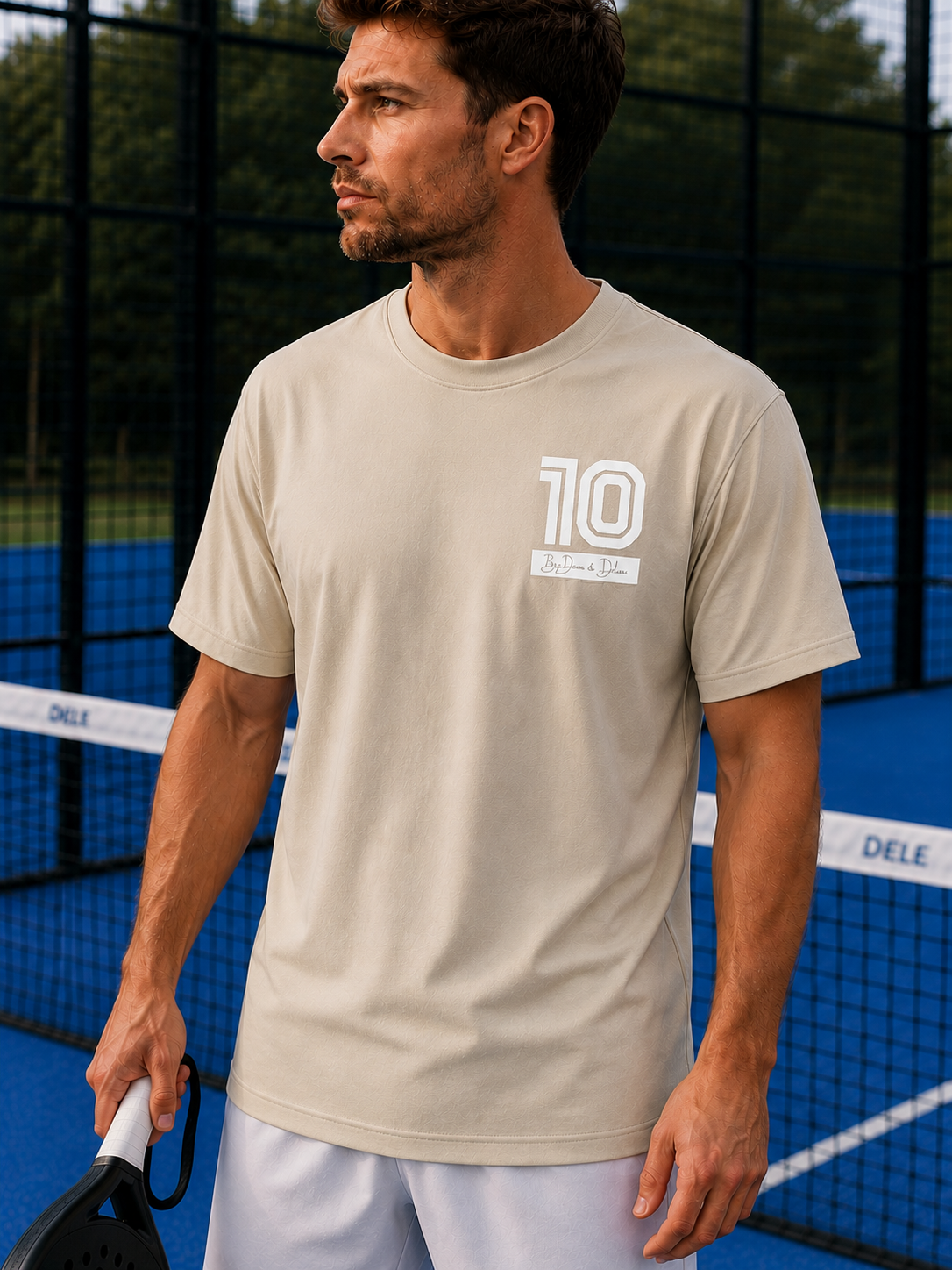 Padel Katoenen Wedstrijdshirt - Vibora ( white label ) 10 by Dean and Deluca