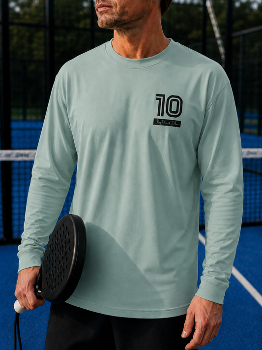 Padel Recycled Longsleeve Wedstrijdshirt - La Camiseta ( black label ) 10 by Dean and Deluca